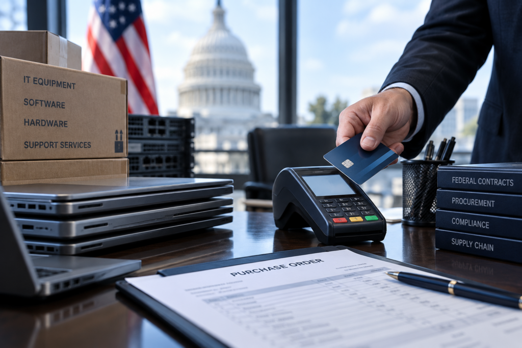 SEWP contract payment processing for government purchase cards