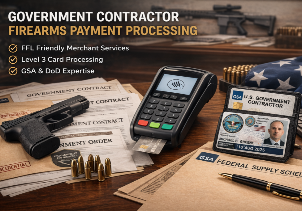 government contractor firearms payment processing with level 3 credit card processing for GSA purchase cards